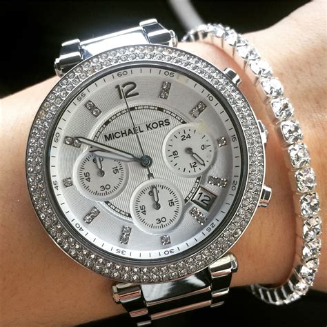 michael kors watches women silver